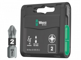 Wera Bit-Box 20 BiTorsion Bits PZ2 x 25mm, 20 Piece £30.99